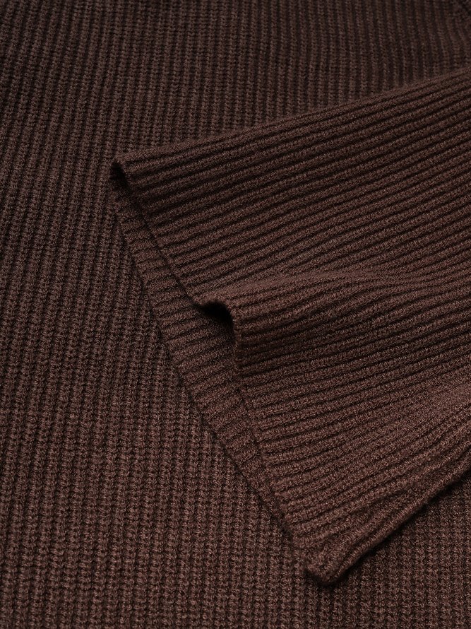 Urban Long Sleeve Plain Turtleneck Regular Fit Sweater