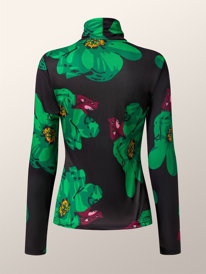 Urban Floral Tight Long Sleeve Top