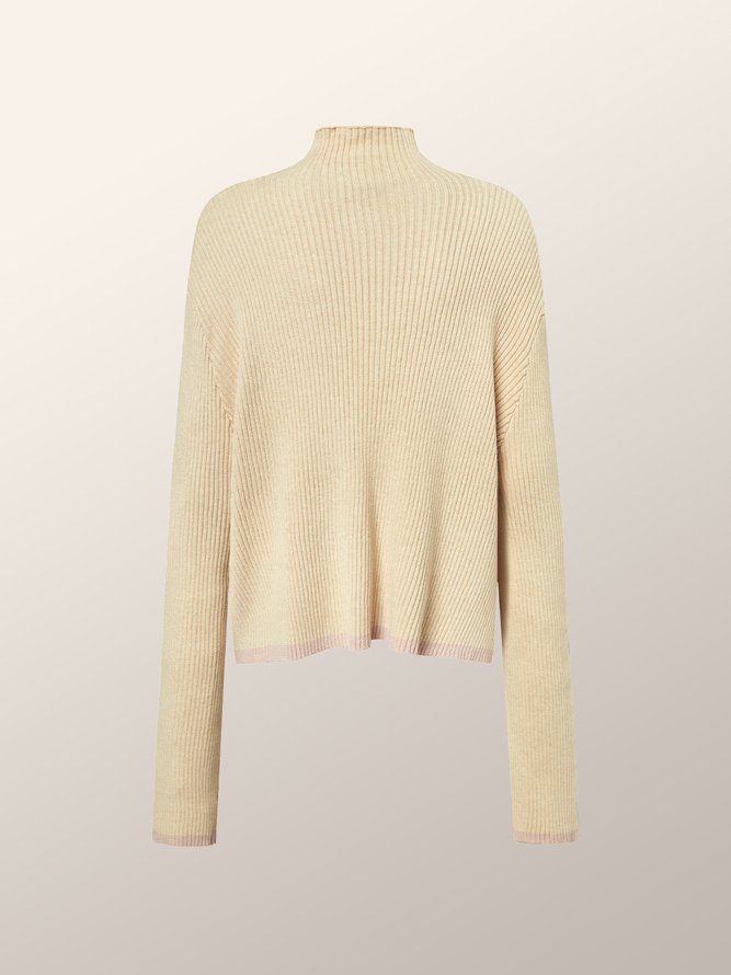 Turtleneck Long Sleeve Simple Sweater