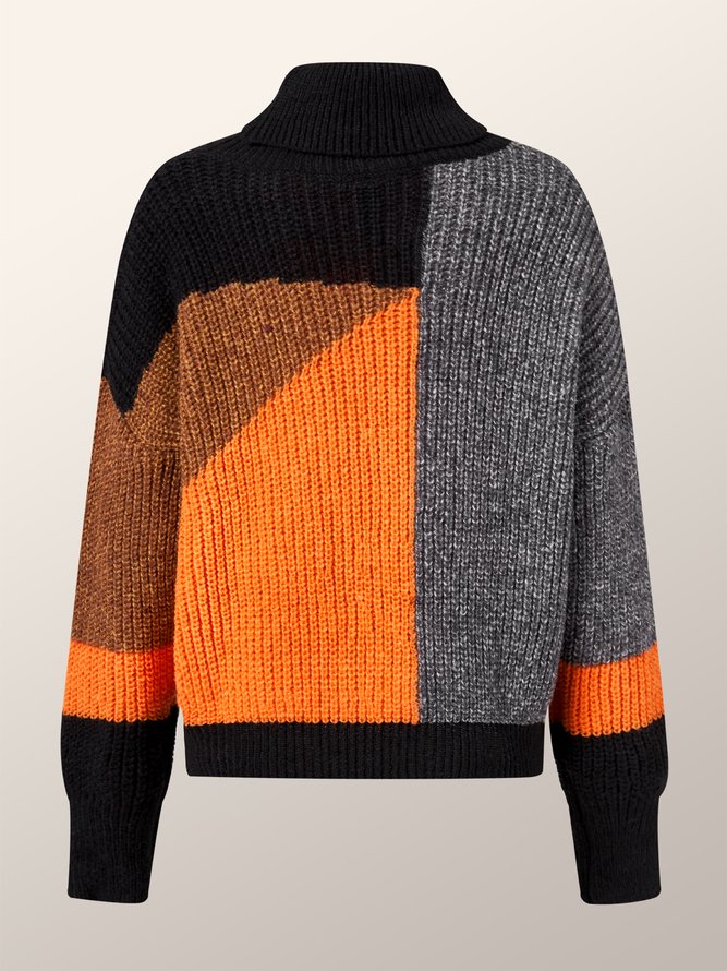 Long sleeve Turtleneck Regular Loose Sweater