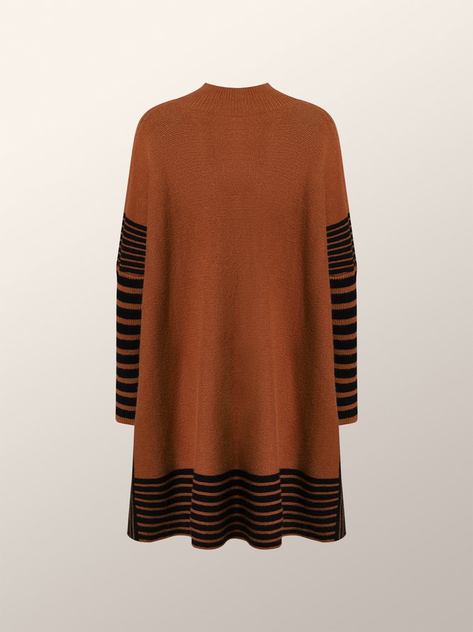 Daily Long sleeve Loose  Turtleneck Sweater