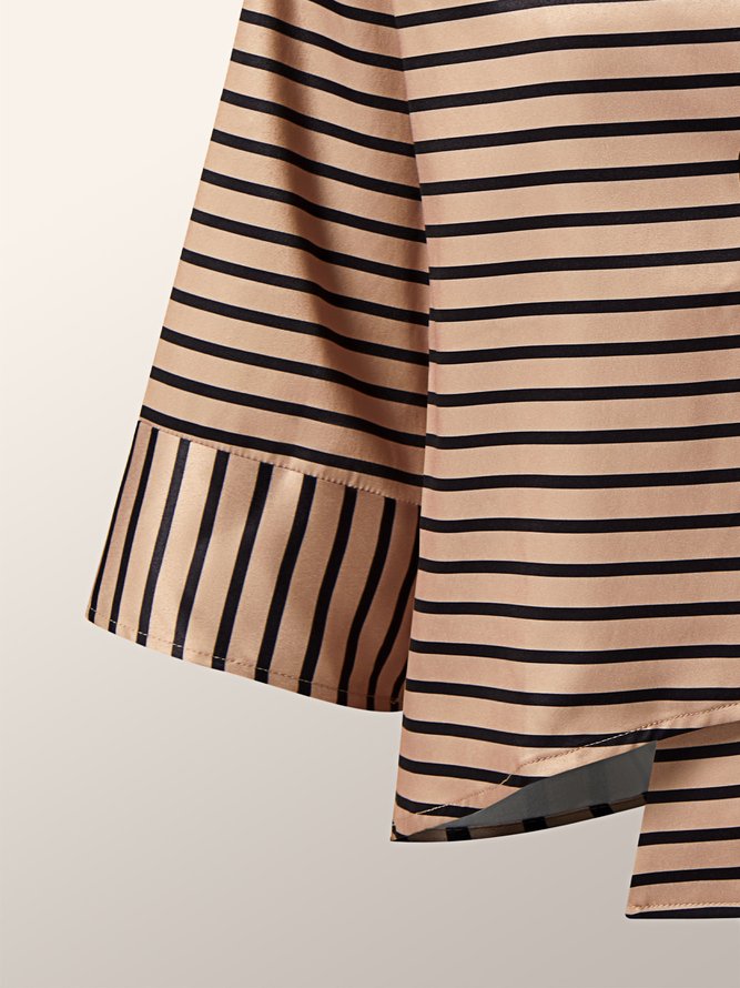 Urban Striped Loosen Coat