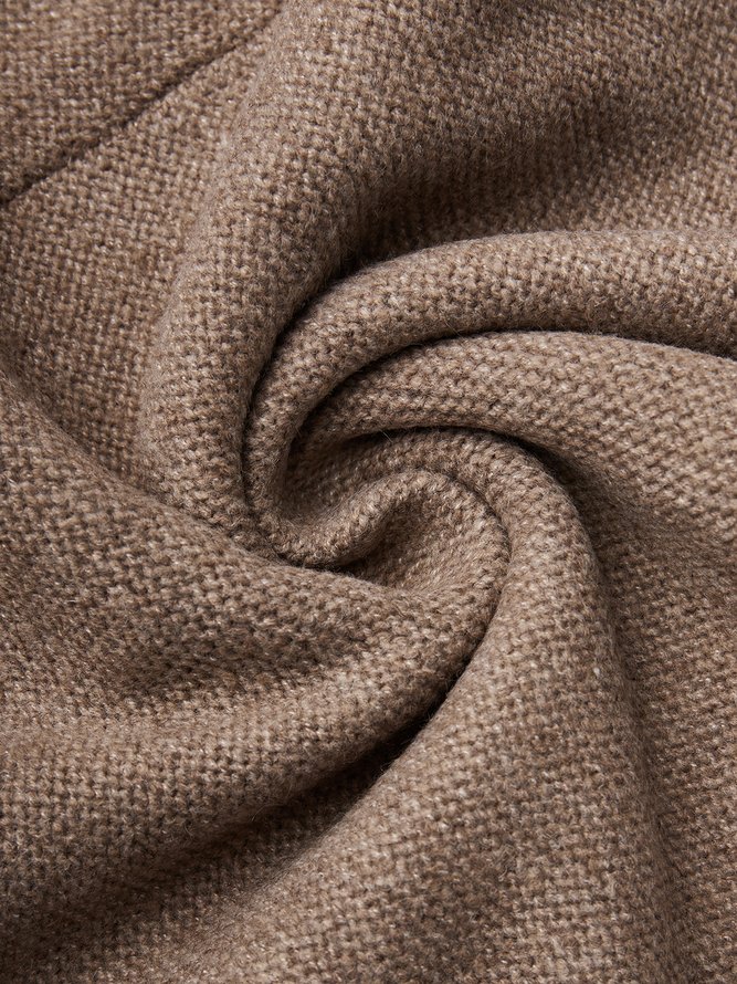 Color Block Casual Long Sleeve Loosen Sweater Coat
