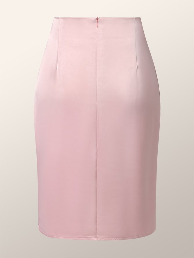 Elegant Daliy Plain Skinny Bodycon Skirt