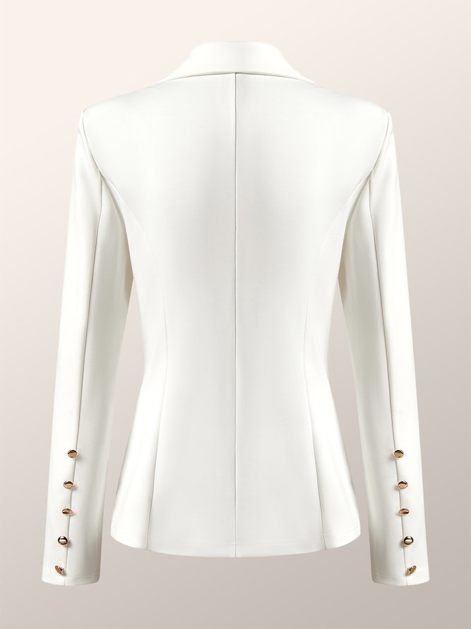 Long sleeve Shawl Collar Elegant Plain Blazer