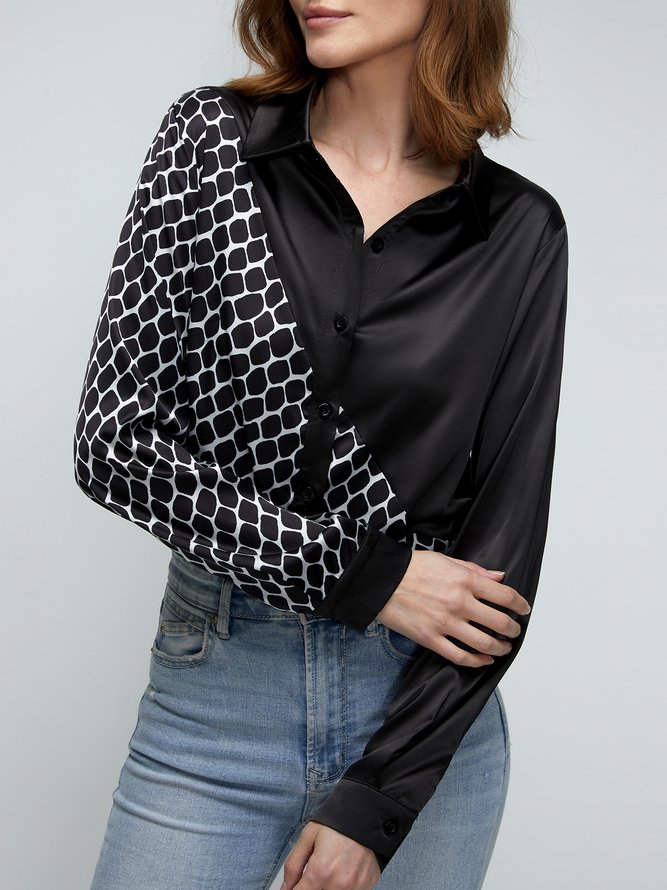 Long Sleeve Shirt Collar Regular Fit Lady Shirt