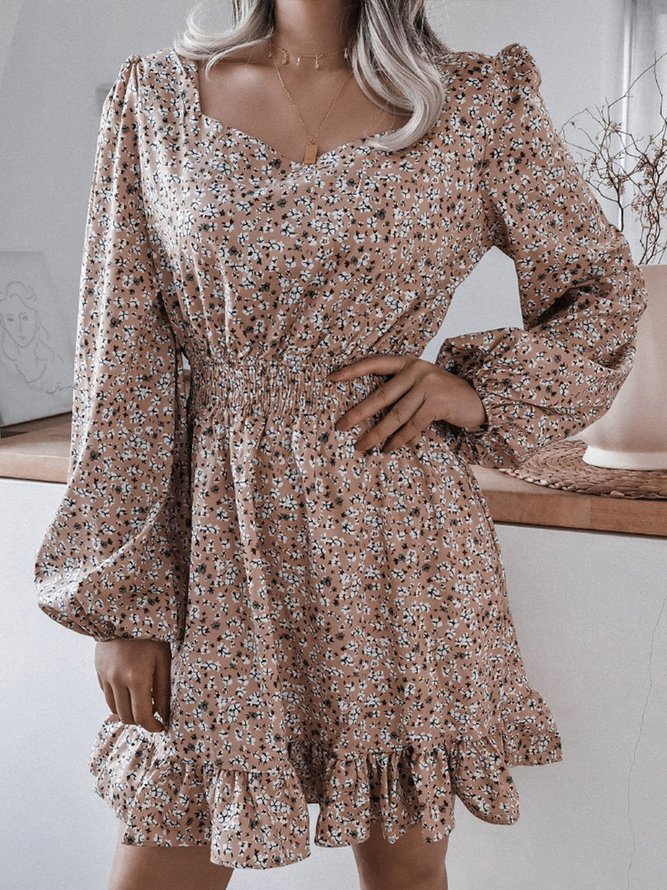 Daily Floral Long Sleeve Dress
