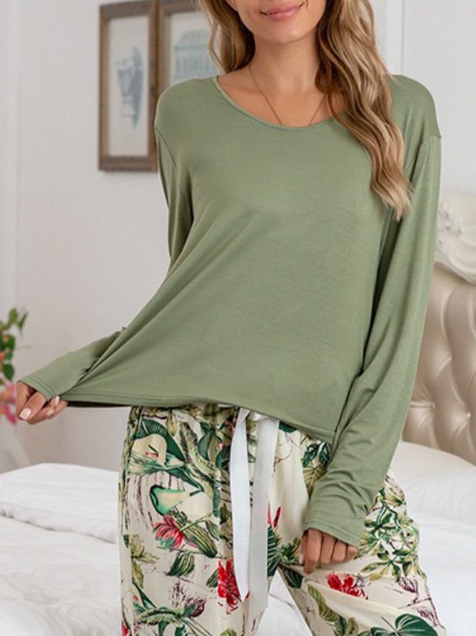 V Neck Casual Solid Top