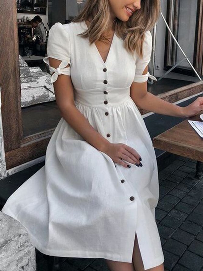Short Sleeve Vintage Dress