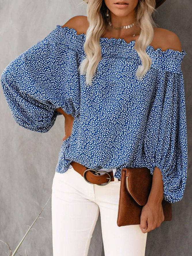 Holiday Cold Shoulder Long Sleeve Top