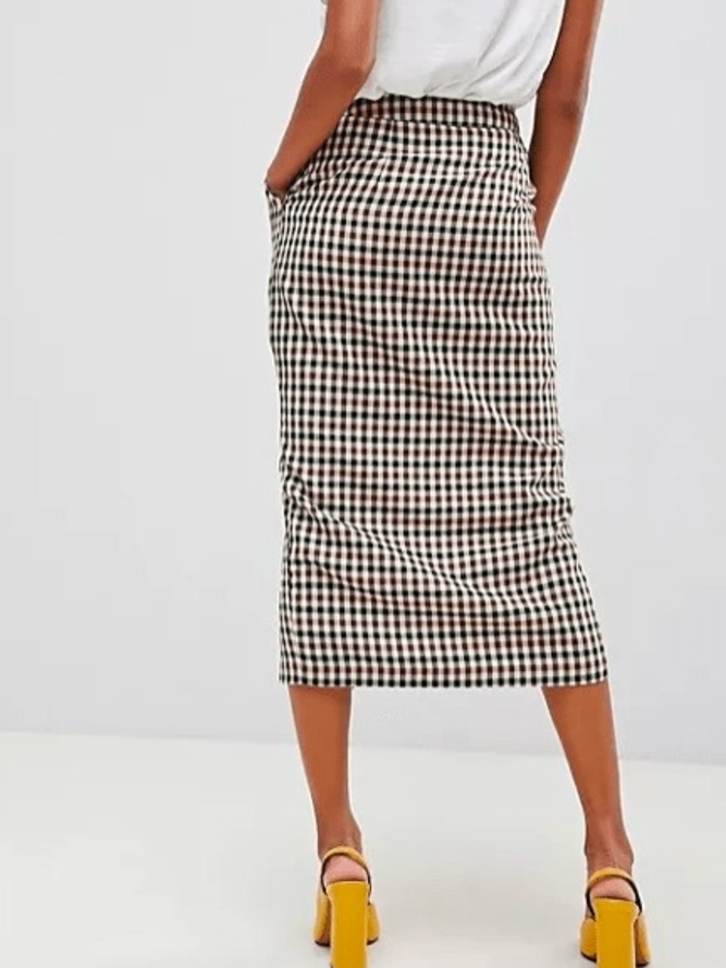 Work Fall A-line Simple Formal Skirt