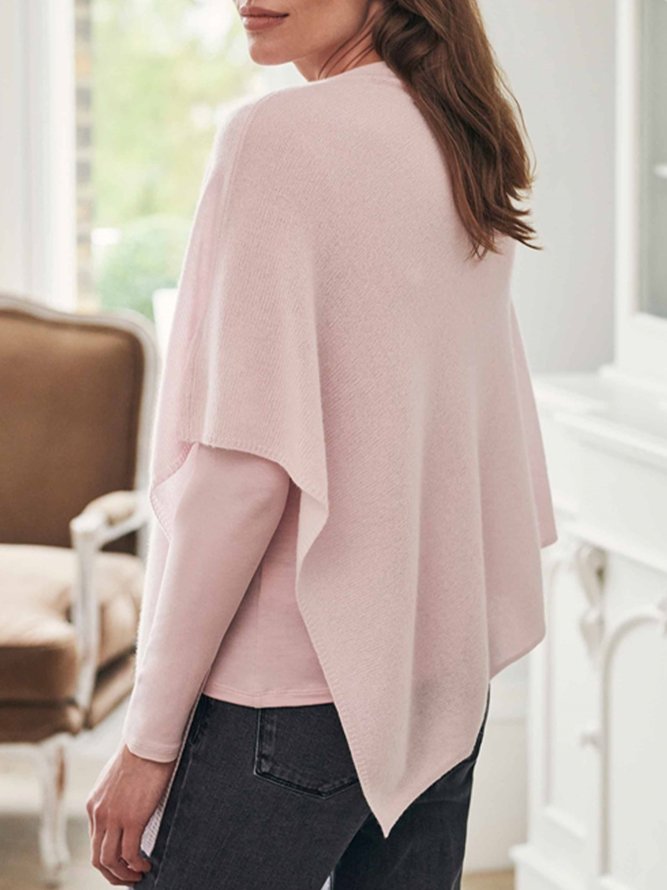 Solid 3/4 Sleeve Casual  Top
