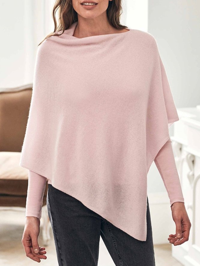 Solid 3/4 Sleeve Casual  Top