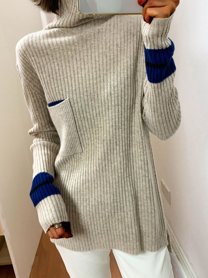 Long Sleeve Casual Turtleneck Sweater