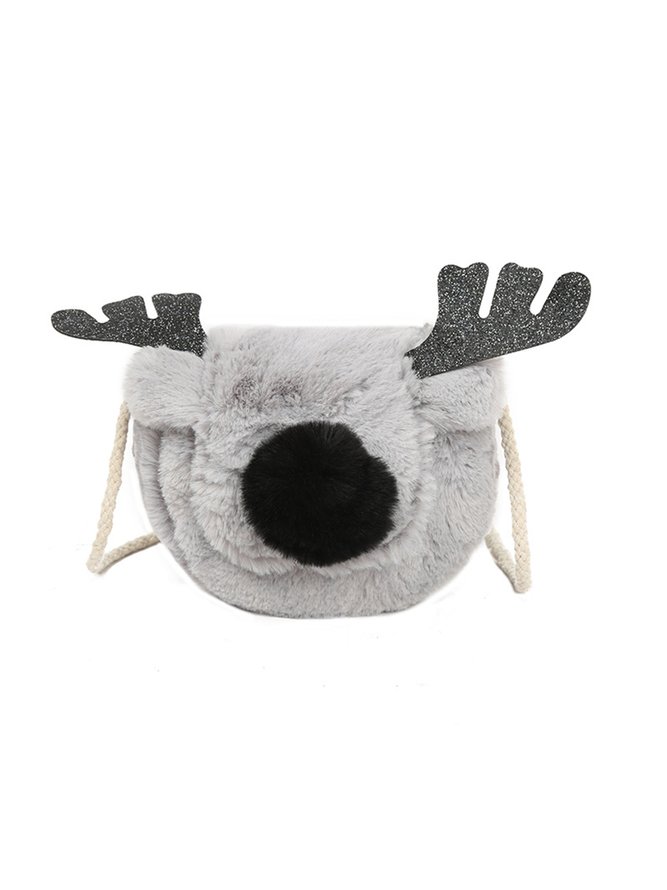 Christmas Elk Plush Messenger Bag