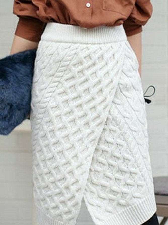 Daily Regular Fit Solid Skirt