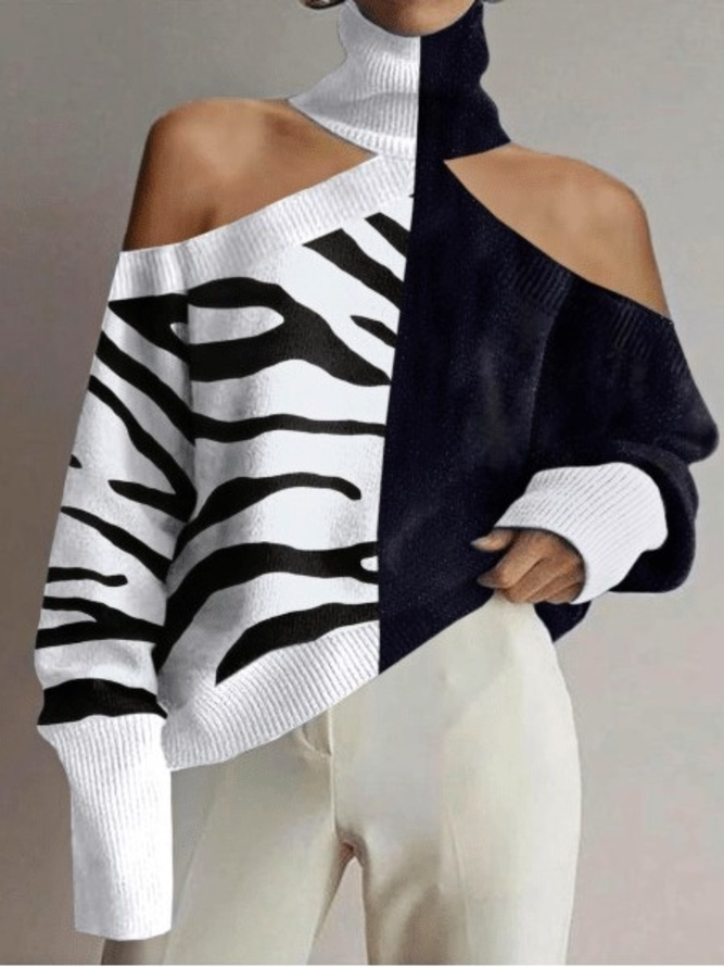 Winter Statement Long sleeve High Neck Slightly stretchy Sweater