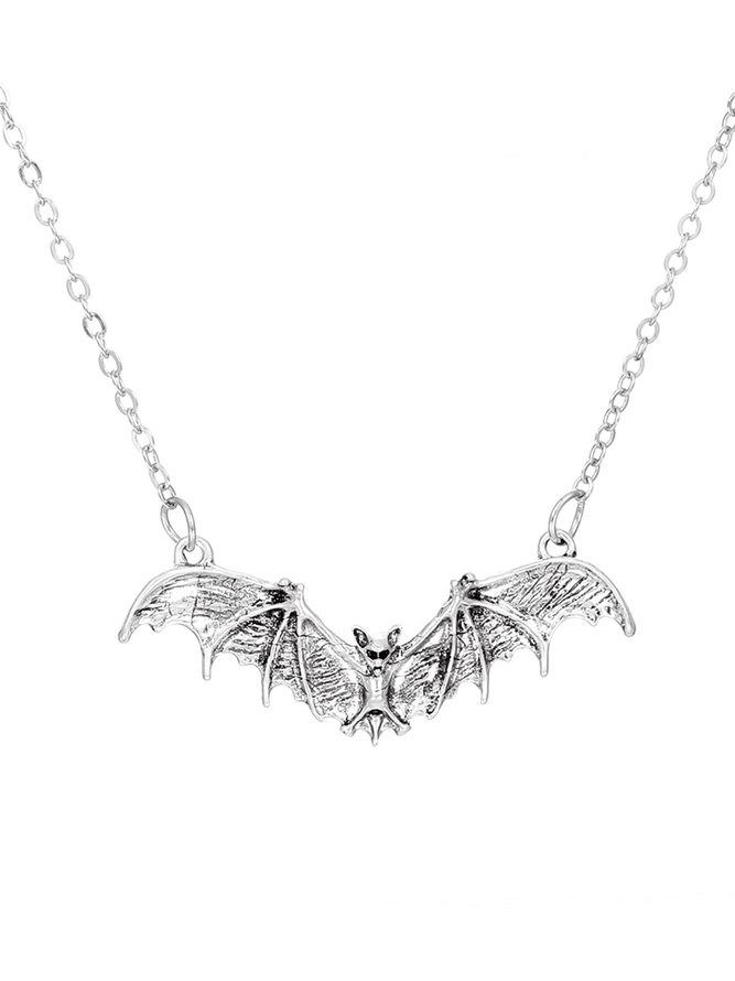 Casual Black Bat Halloween Necklace
