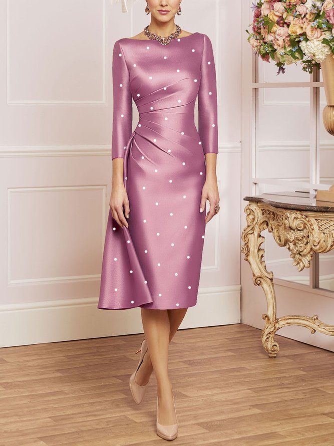Polka Dots Elegant Tight Midi Dress
