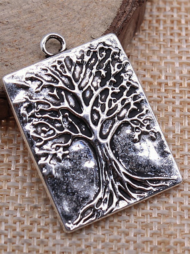 DIY Tree of Life Pattern Pendant Bracelet Necklace Jewelry Accessories Thanksgiving Christmas Gifts