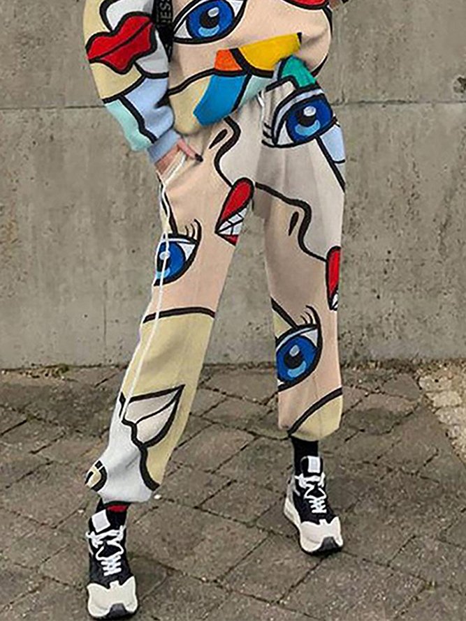 Street Loose Abstract Sweatpant