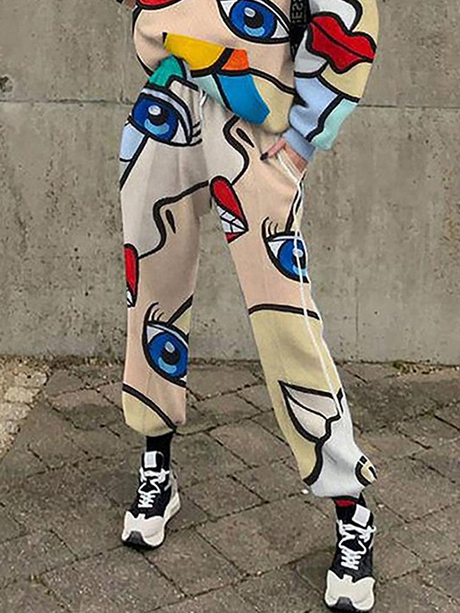 Street Loose Abstract Sweatpant
