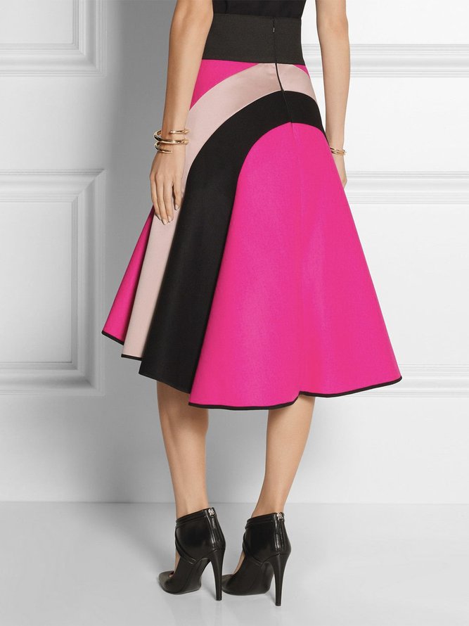 Urban Regular Fit Color Block Skirt