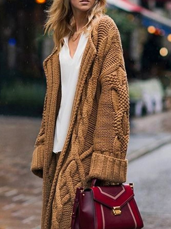 Urban Plain Loose Sweater Coat