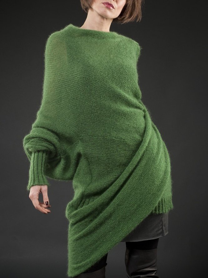 Long sleeve Loosen Plain Simple Sweater