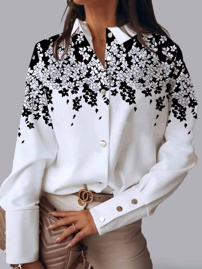 Daily Long sleeve Floral Urban Regular Fit Blouse