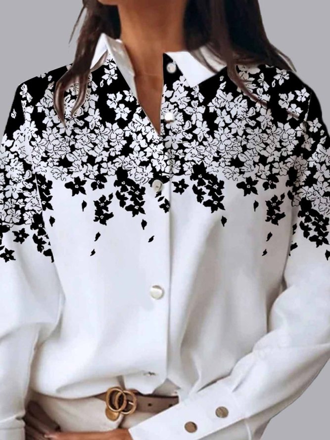 Daily Long sleeve Floral Urban Regular Fit Blouse