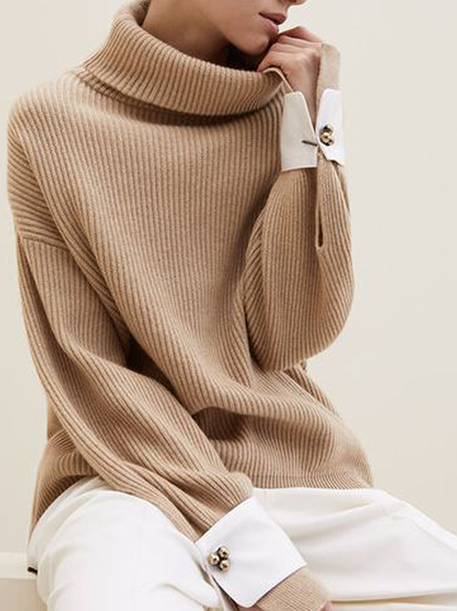 Regular Fit Turtleneck Elegant Sweater