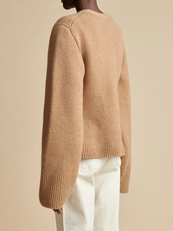 Elegant Wool/Knitting Plain V Neck Sweater