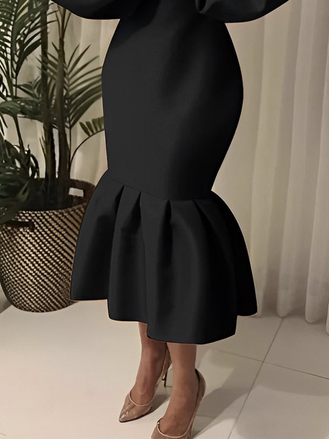Elegant Tight V Neck Long Sleeve Maxi Party Dress