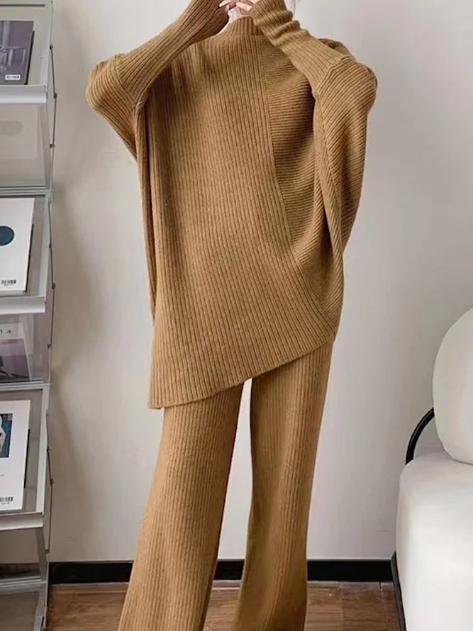 Long sleeve Half Turtleneck Simple Loose Sweater