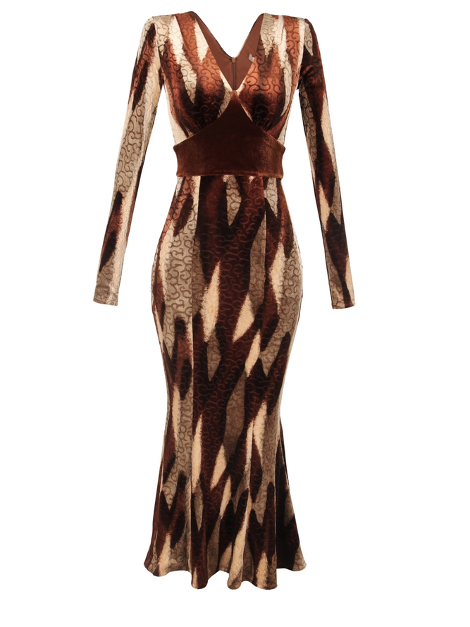 Regular Fit Geometric Elegant Dress & Party Dress