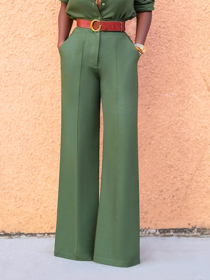 Urban Plain Regular Fit Fashion Straight Long Pants