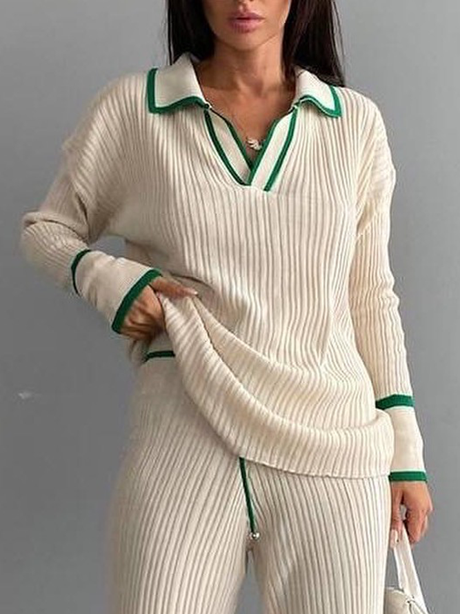 Elegant Regular Fit Wool/Knitting Plain Fashion Pants