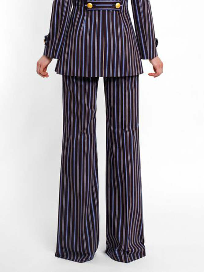 Regular Fit Urban Striped Fashion Long Pants