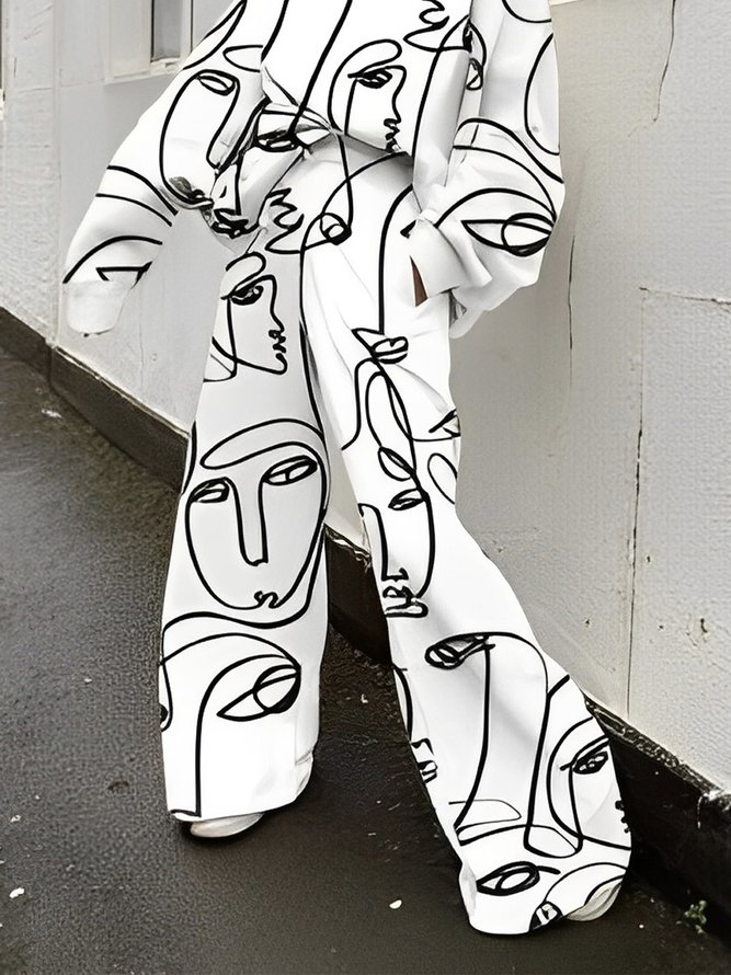 Abstract Urban Loosen Fashion Pants