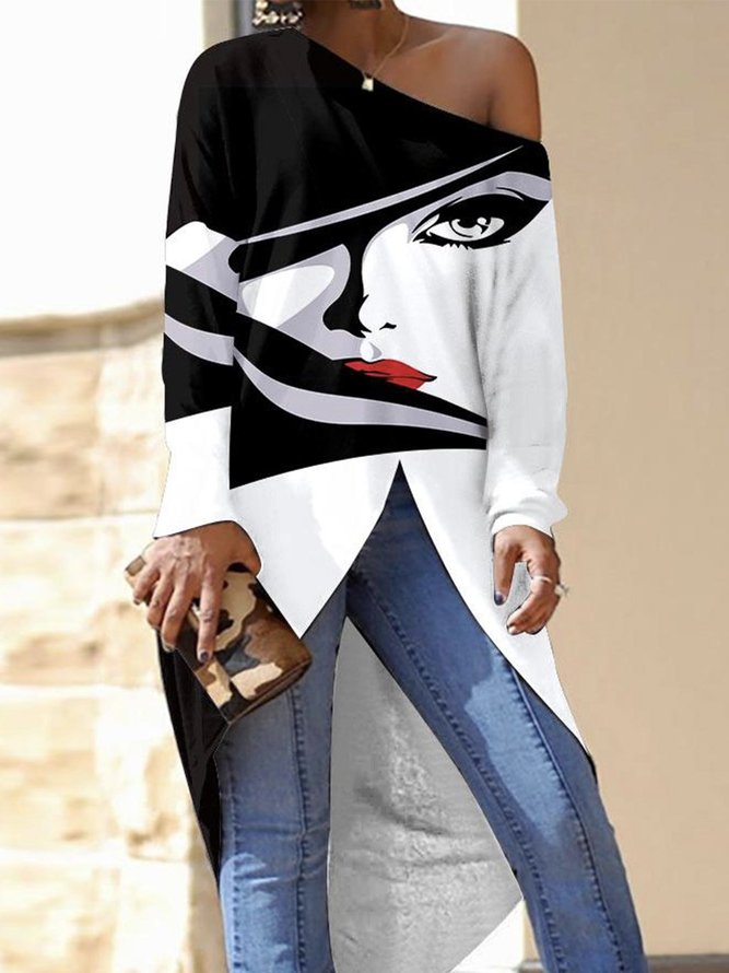 Abstract Urban Long Sleeve Regular Fit Blouse