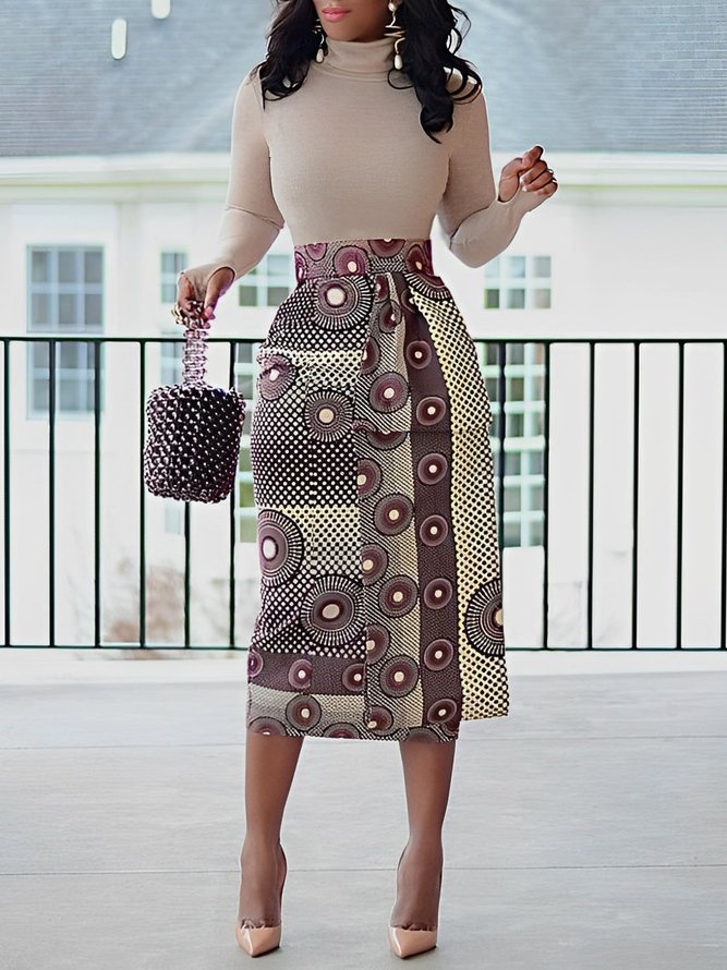 Polka Dots Regular Fit Elegant Skirt