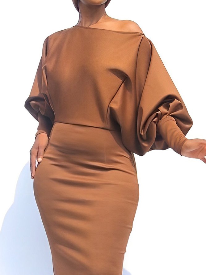Asymmetrical Elegant Plain Regular Fit Dress