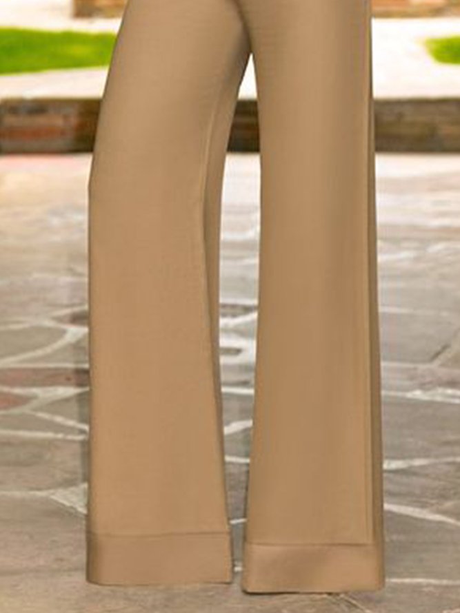 Plain Elegant Regular Fit Fashion Micro-Elasticity Pants