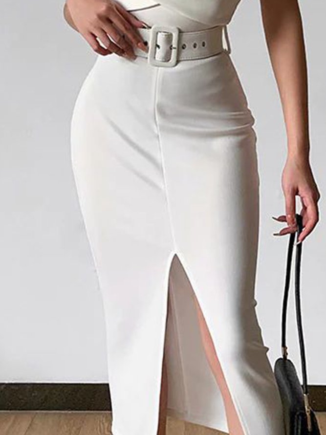 Elegant Tight Micro-Elasticity Natural Hip Skirt Regular Size Dress