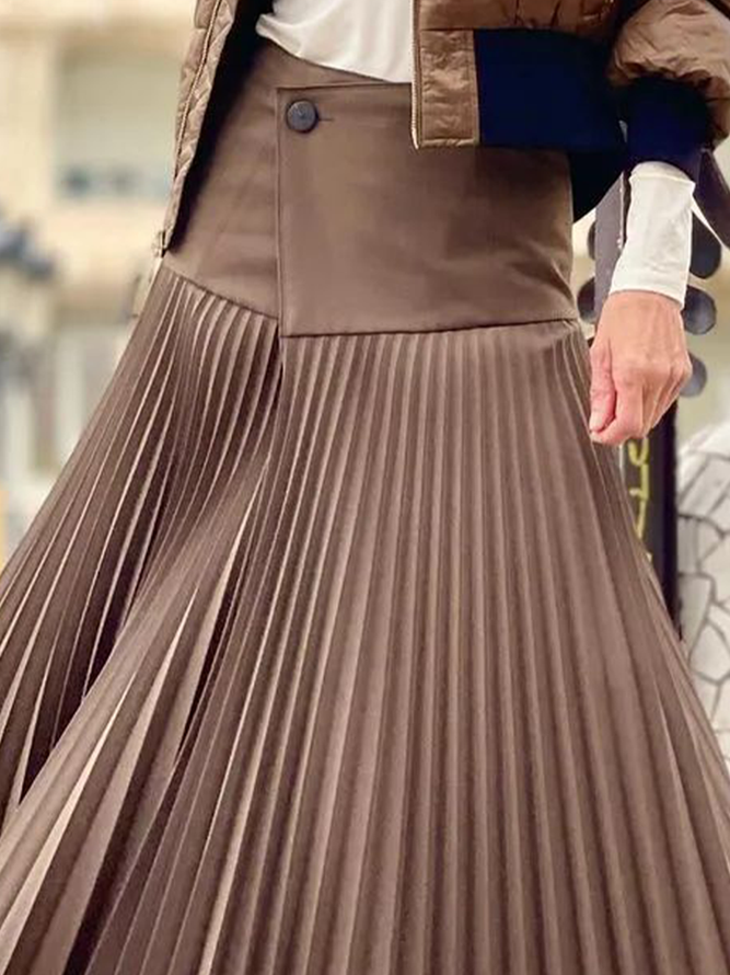 Elegant Regular Fit Plain Skirt