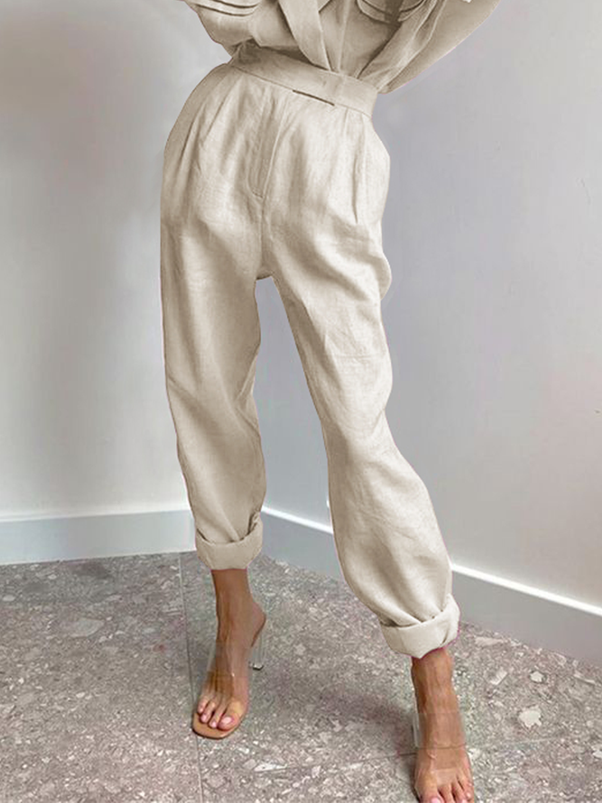 Casual Plain Loose Fashion Long Pants Straight pants