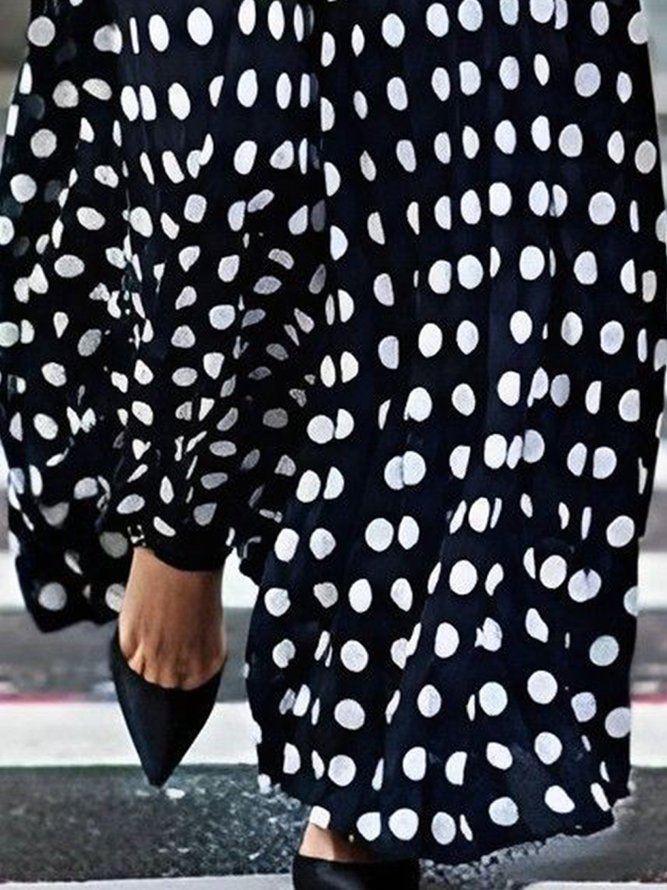 Polka Dots Regular Fit Elegant Fashion Pants