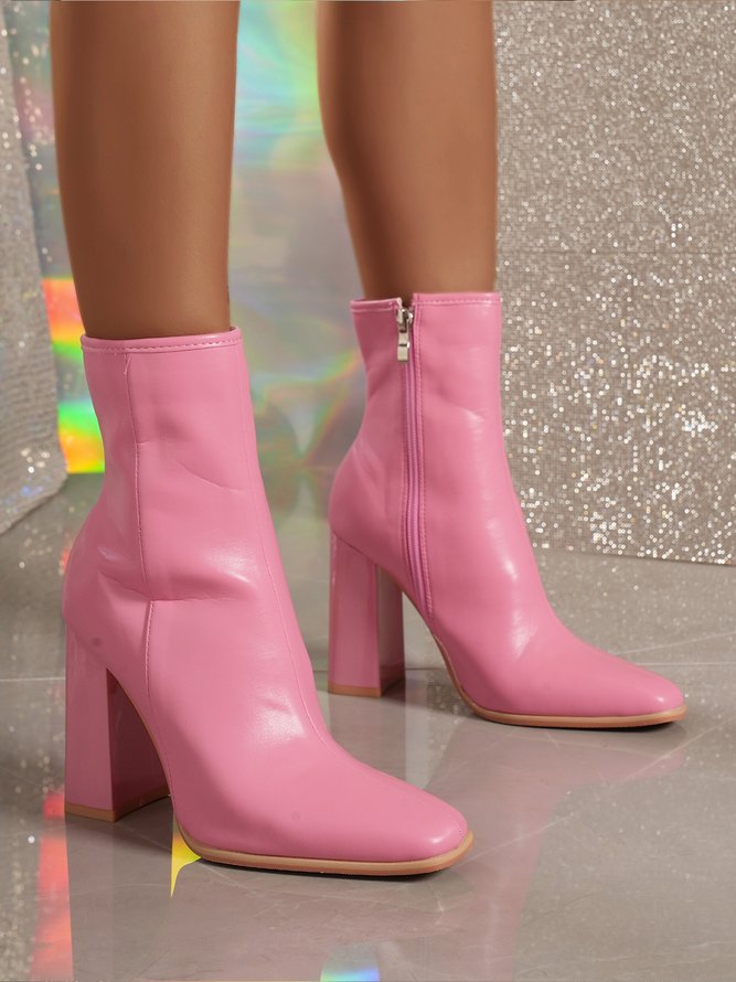 Women's Minimalist Chunky Heel Fashion Boots