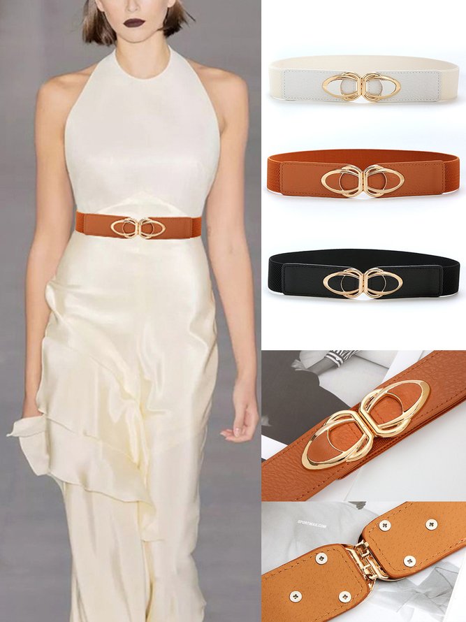 Fashion Buckle Elastic Waist Belt